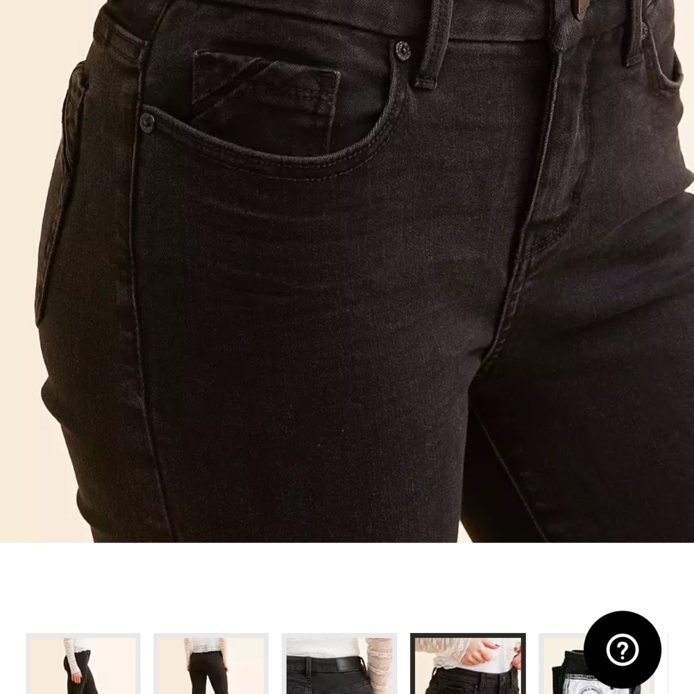 Buckle Black Cropped Ankle Jeans Sleek Fit